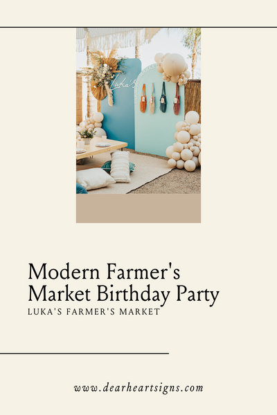 Modern Farmer's Market Birthday Party | Luka's Farmer's Market