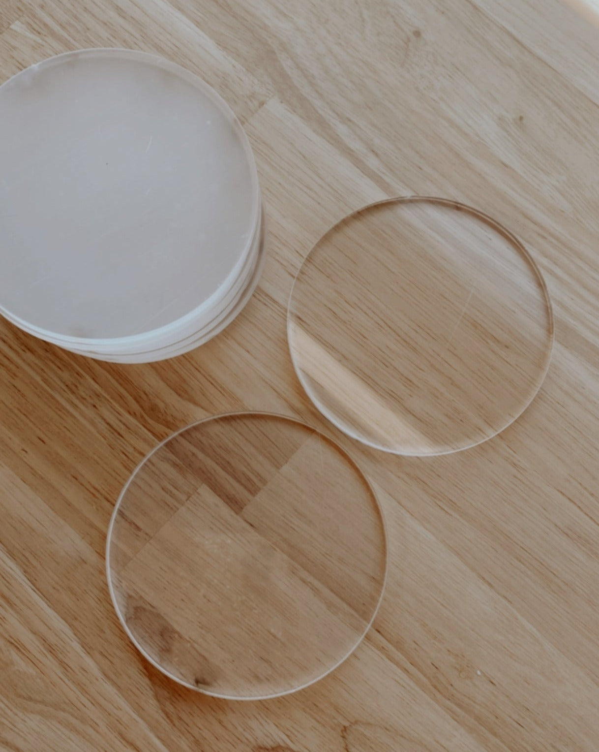 4" clear acrylic round blanks (set of 10)