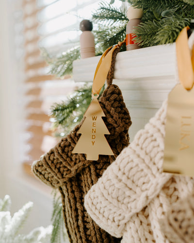 Christmas Tree Personalized Stocking Name Tag