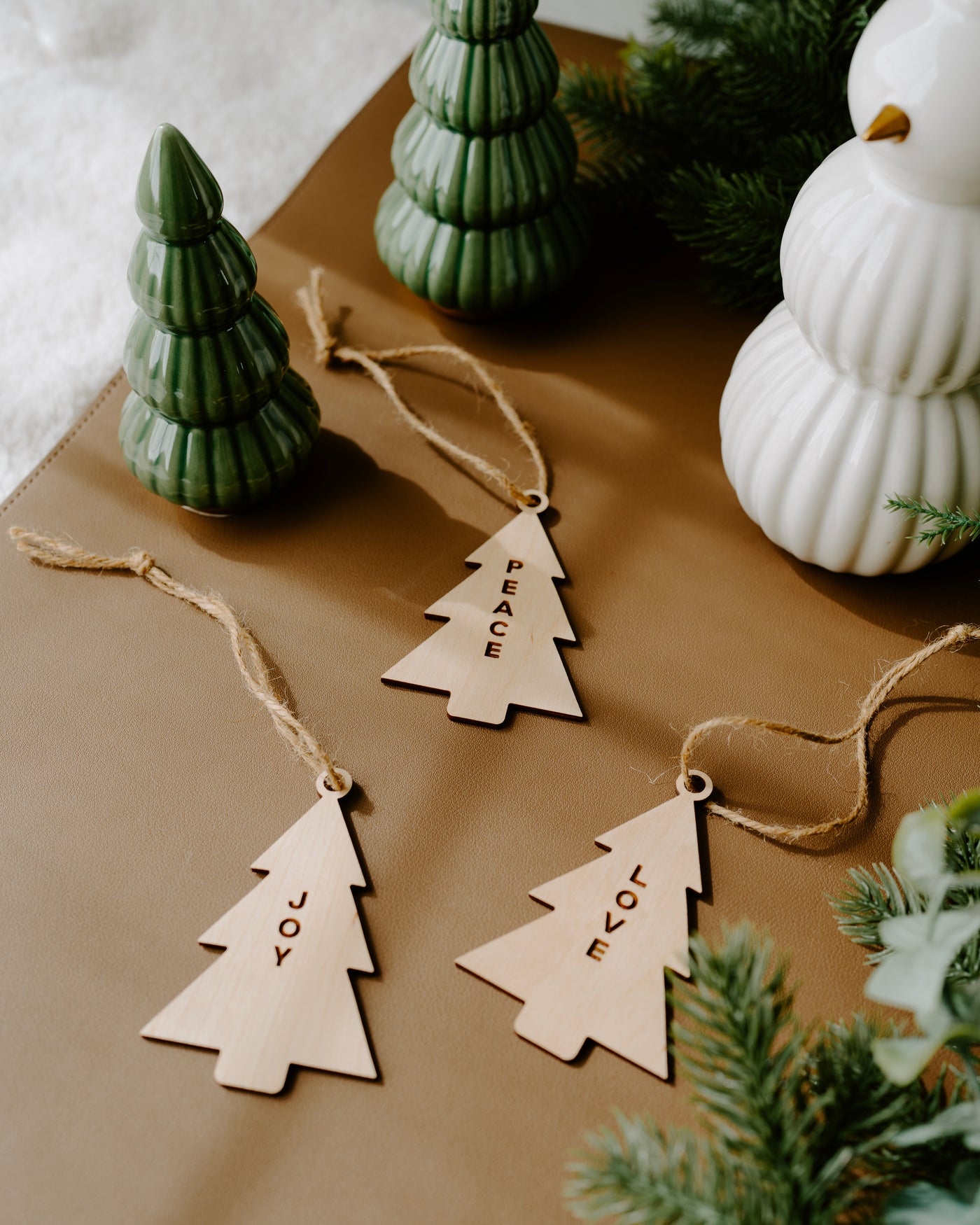 "Peace Love Joy" Tree Tag Set