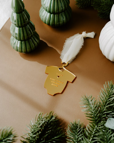Baby Coming Soon Onesie Ornament