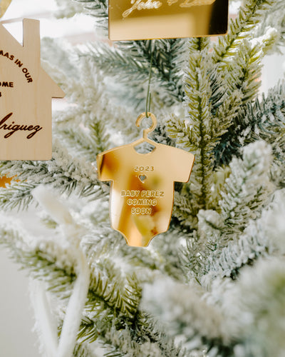 Baby Coming Soon Onesie Ornament