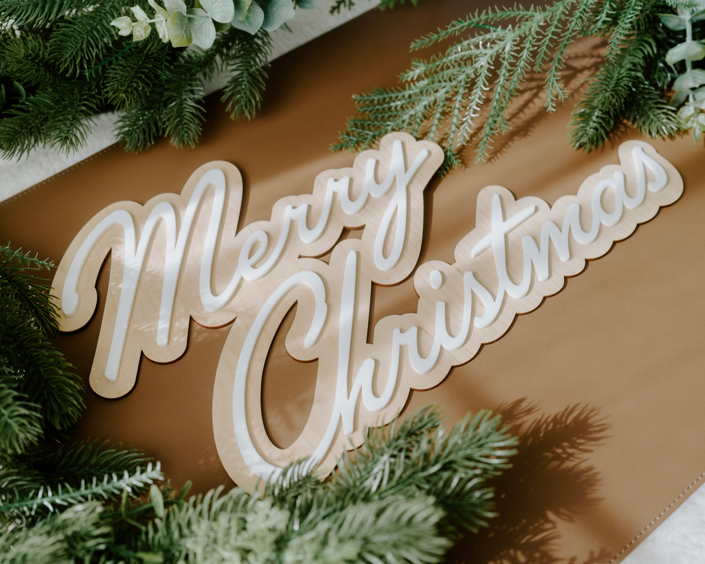 Merry Christmas Double Layer Sign