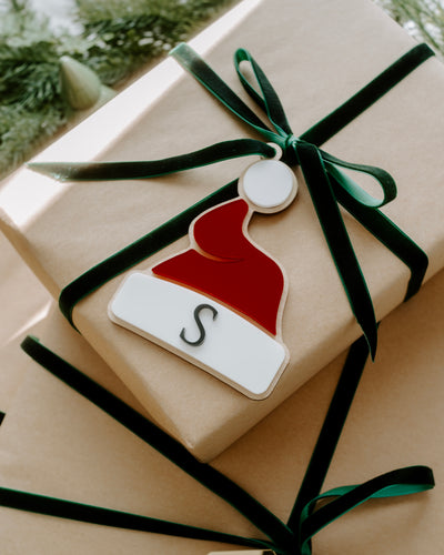 Personalized Santa Hat Stocking Tag