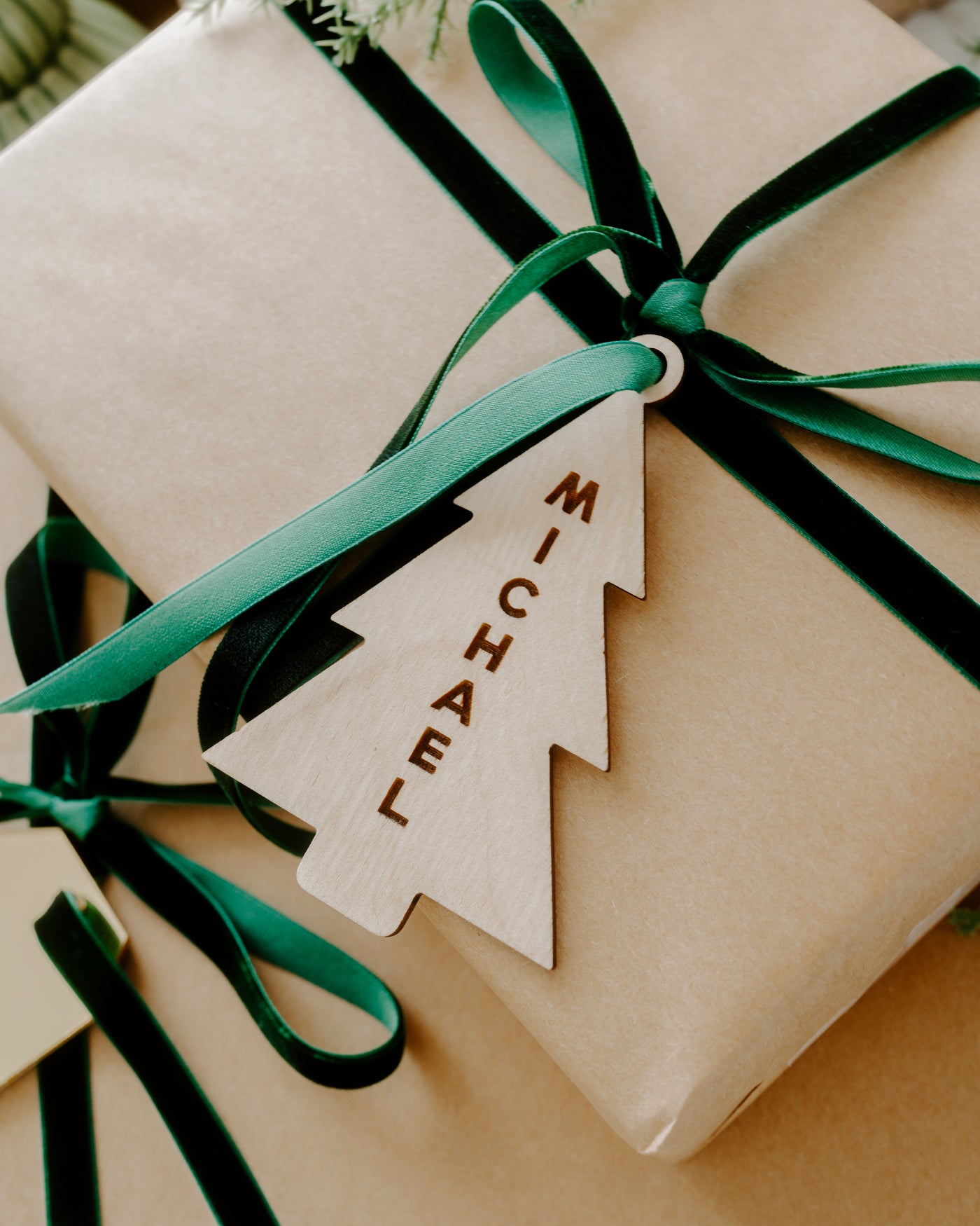 Christmas Tree Personalized Stocking Name Tag