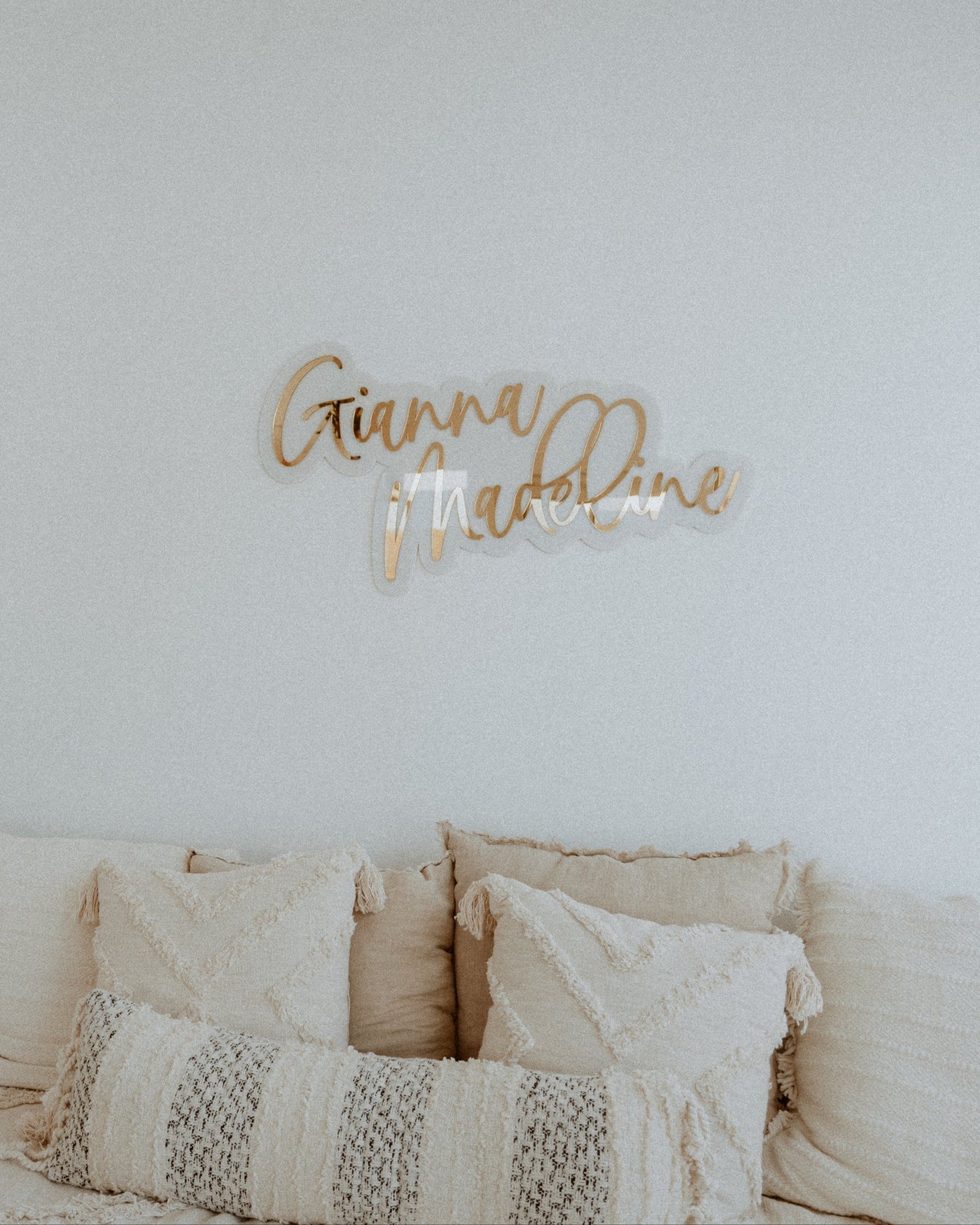 Double Layer First and Middle Name Sign