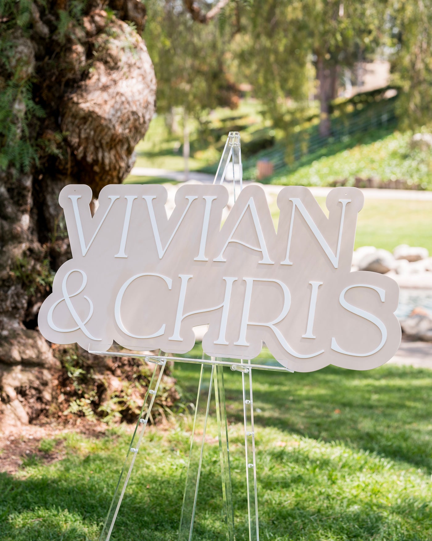 Double Layer Couple's Name Sign