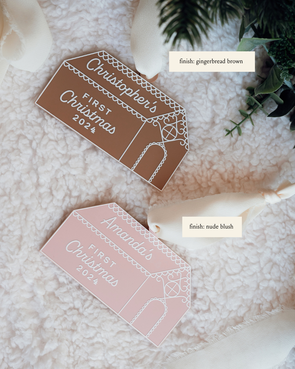 Personalized Baby’s First Christmas Gingerbread House Ornament