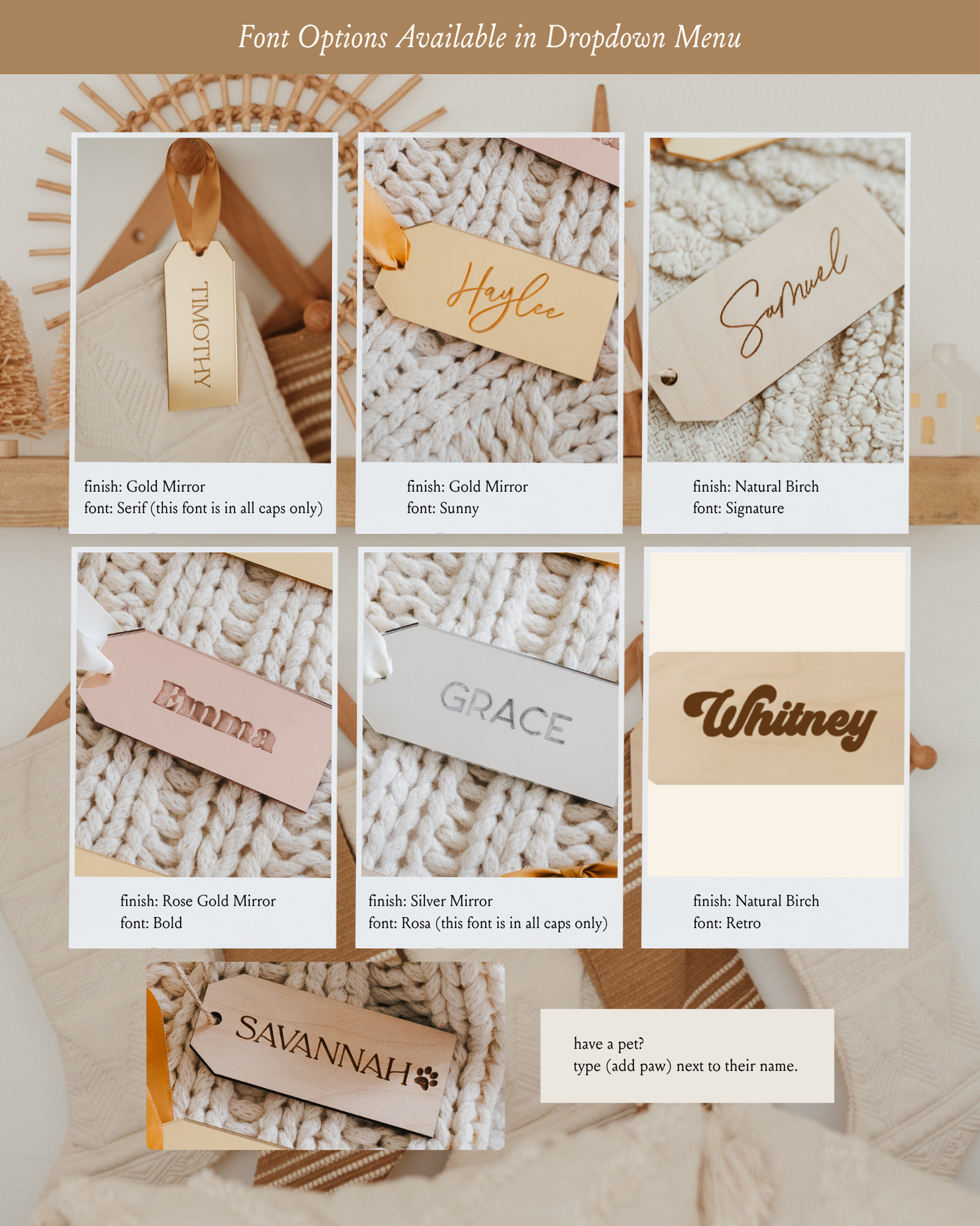 Personalized Stocking Name Tag