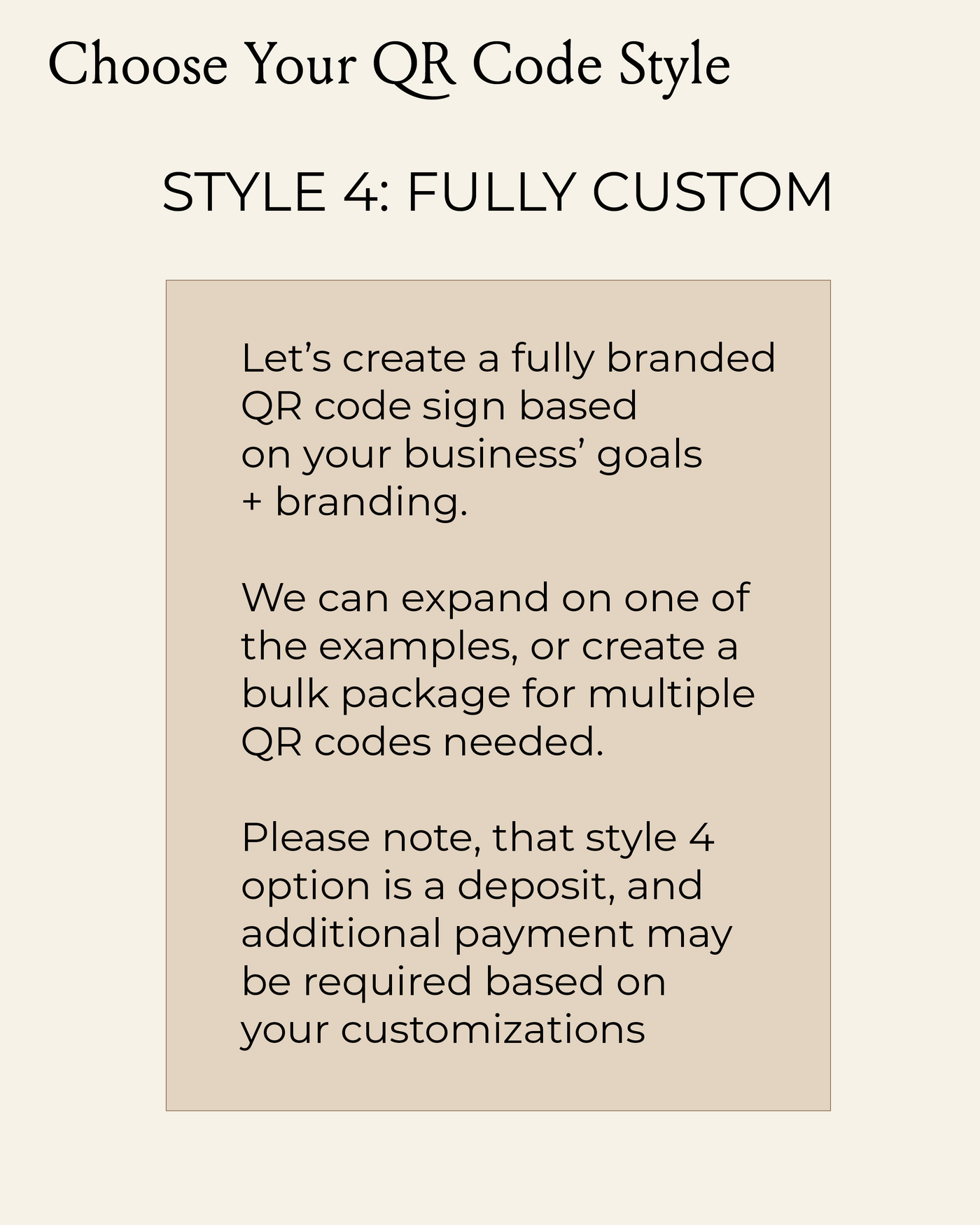 Business QR Code Sign