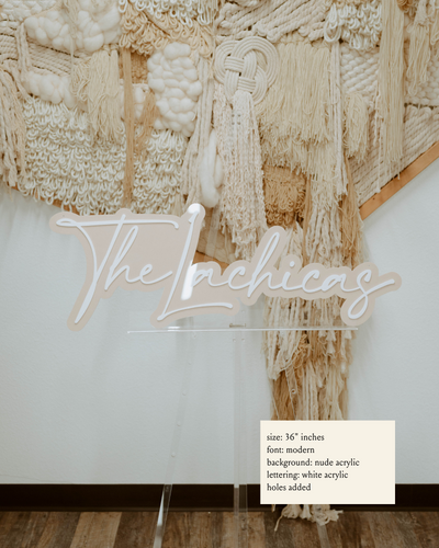 Double Layer Last Name Sign - 3 Feet Wide