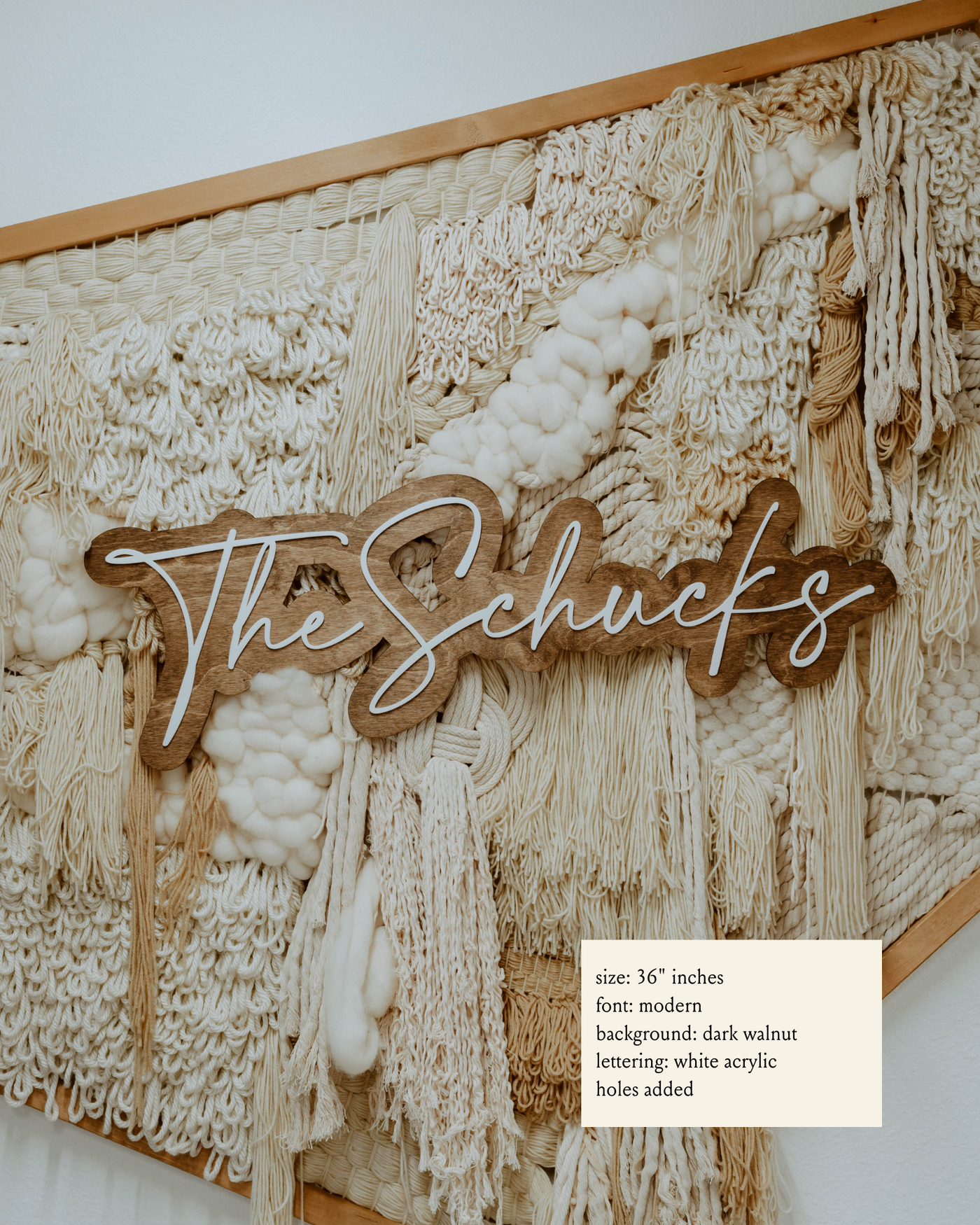 Double Layer Custom Wooden Last Name Sign