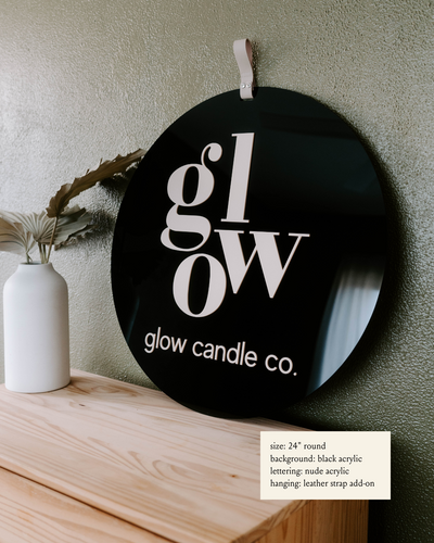 Round Business Logo Sign