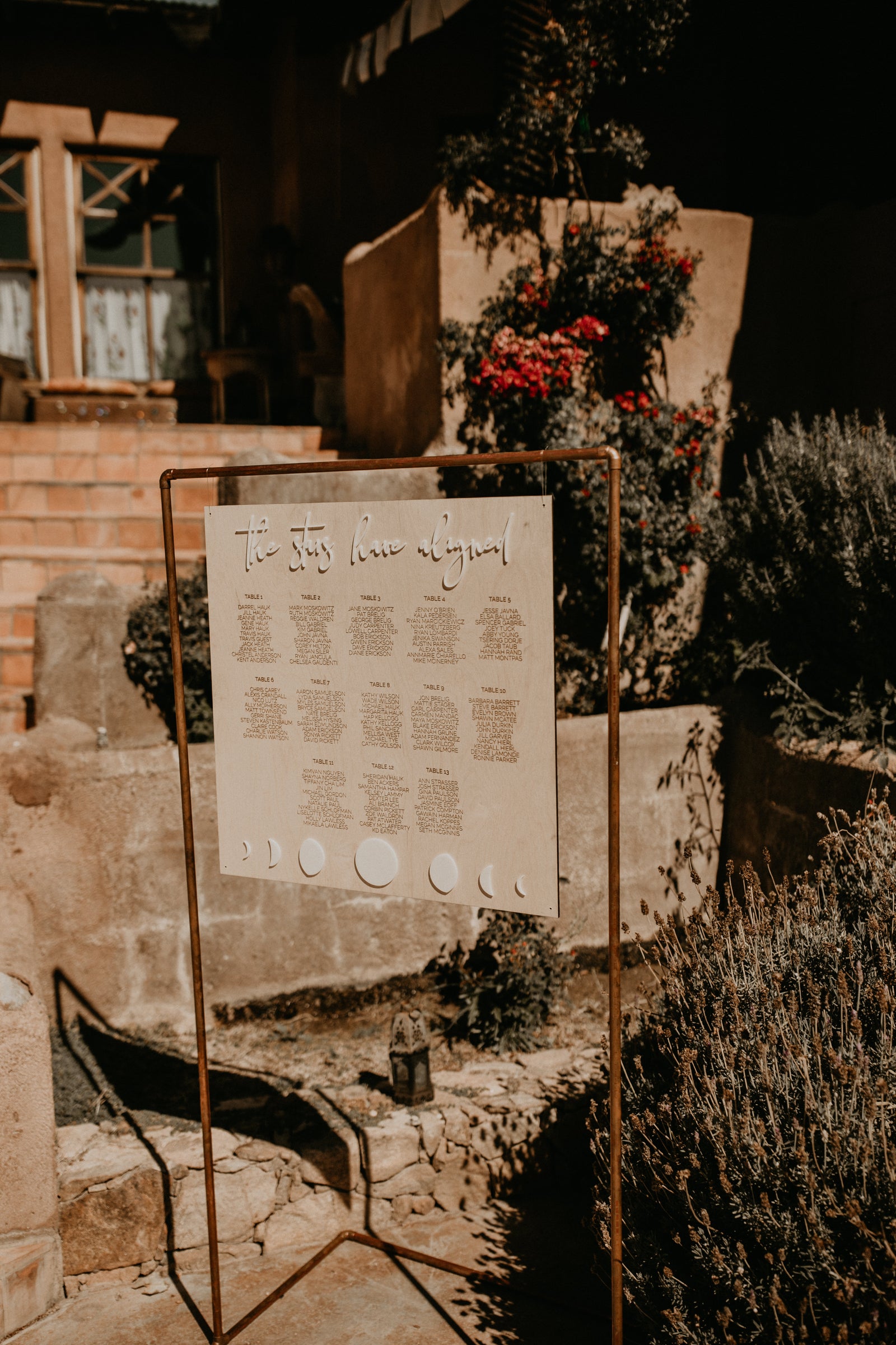 Joshua Tree Wedding Seating Chart