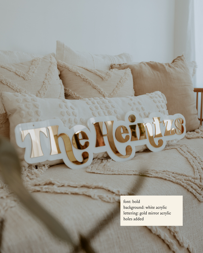 Double Layer Last Name Sign - 42" Wide