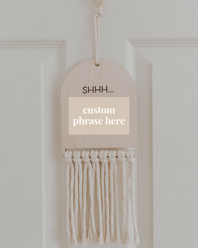 Custom Reversible Macrame Door Sign