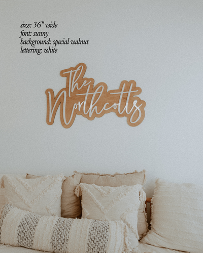 Double Layer First and Middle Name Sign