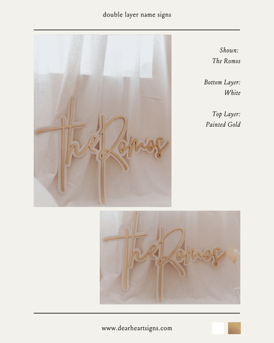 Double Layer Custom Name Sign