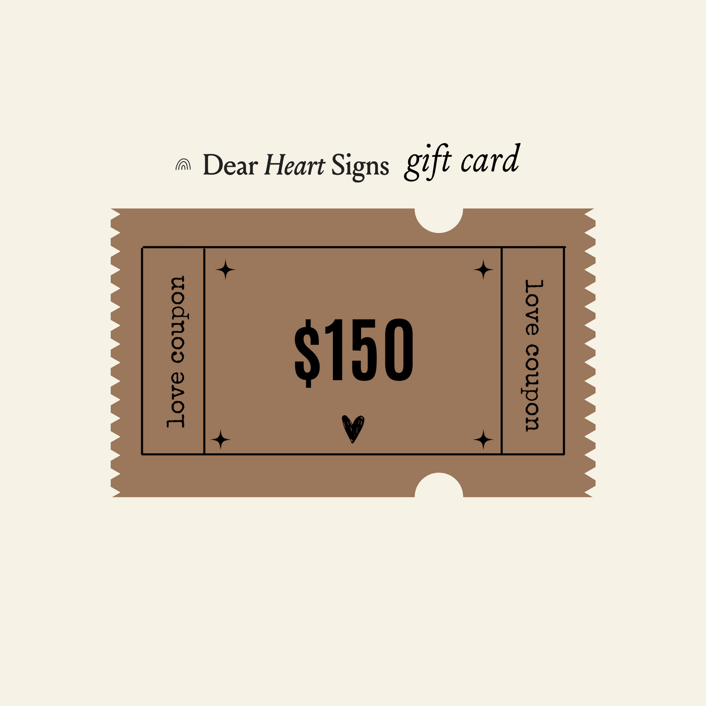 Dear Heart Signs Gift Card