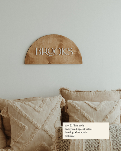 Half Circle - Custom Name Sign