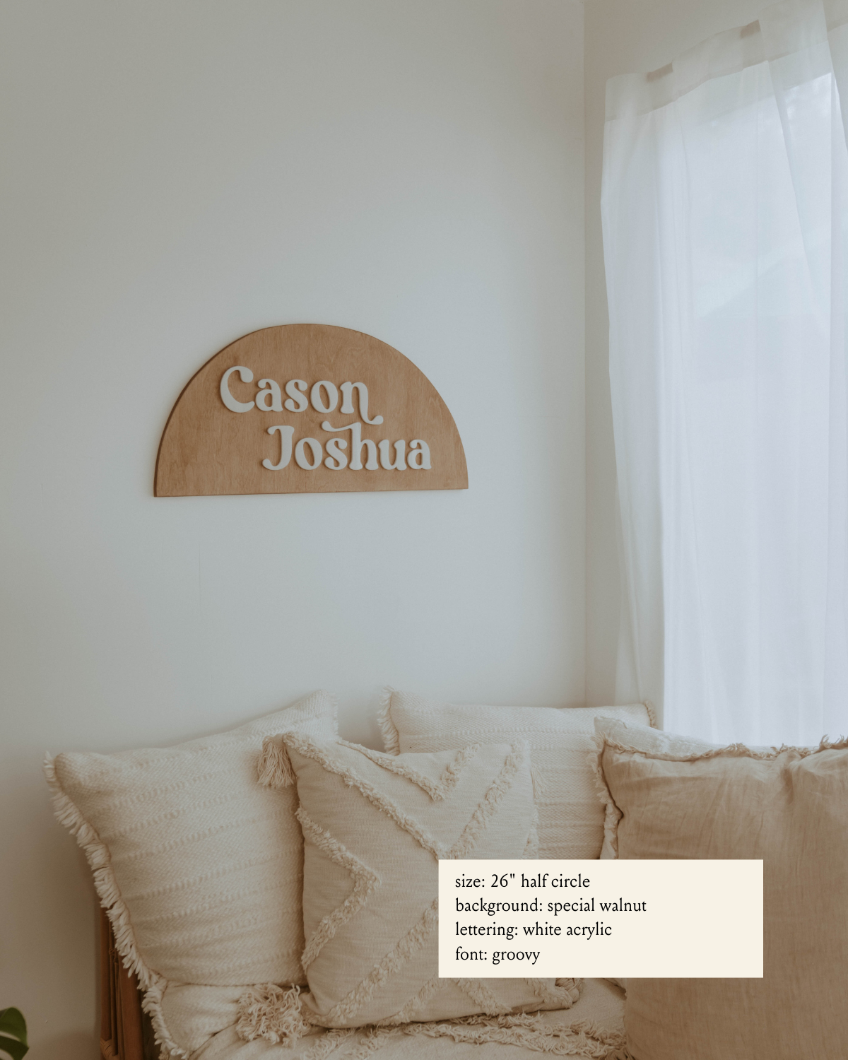 Half Circle - Custom Name Sign