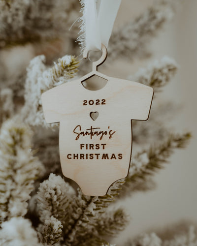 Personalized Baby’s First Christmas Onesie