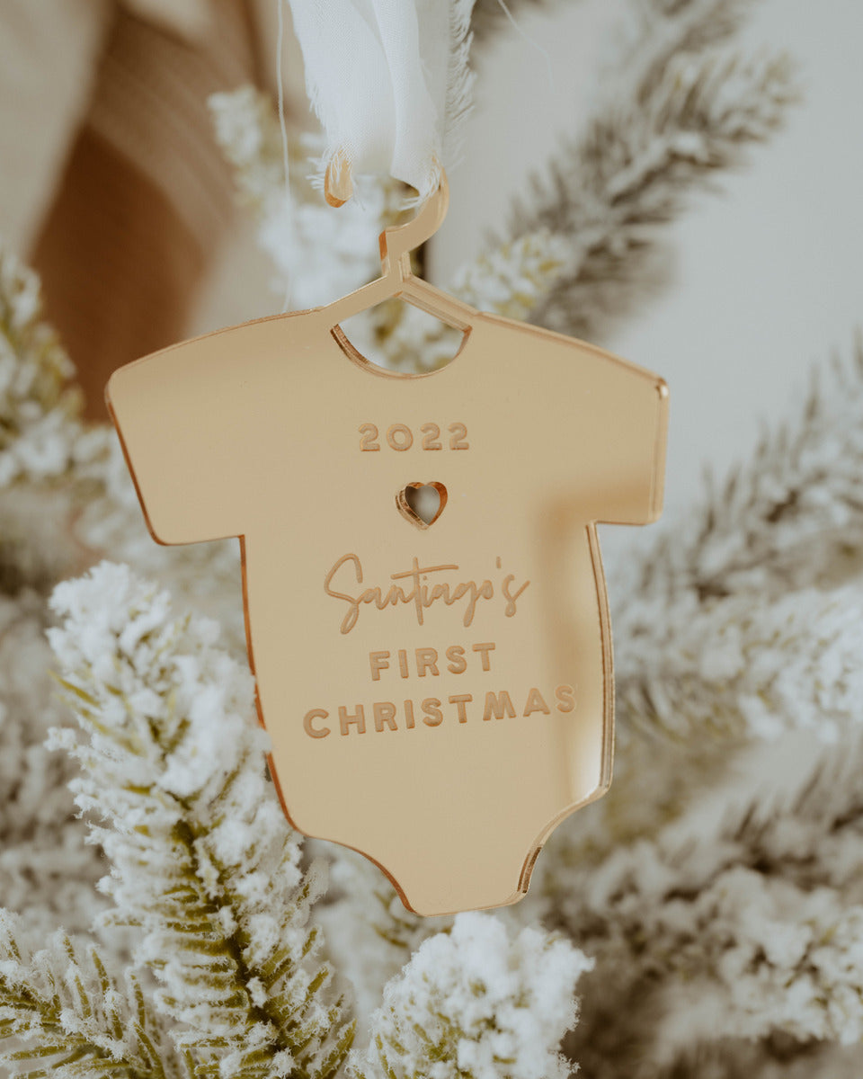 Personalized Baby’s First Christmas Onesie