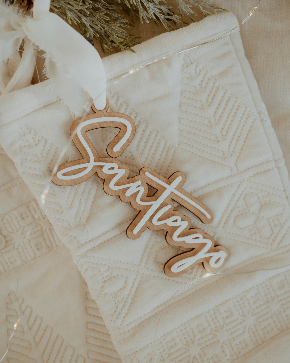 Wooden Name Tag