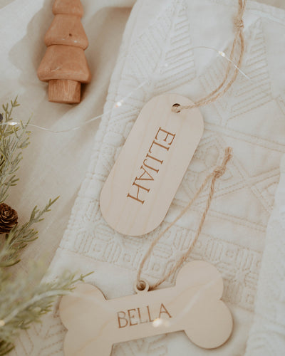 Oval Personalized Stocking Name Tag