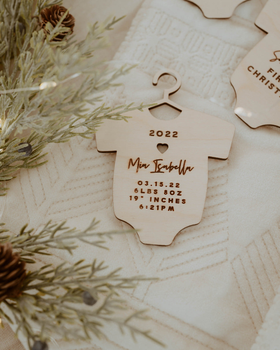Newborn Baby Wooden Ornament