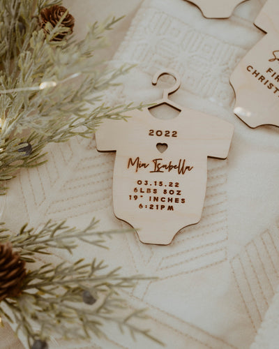Newborn Baby Wooden Ornament