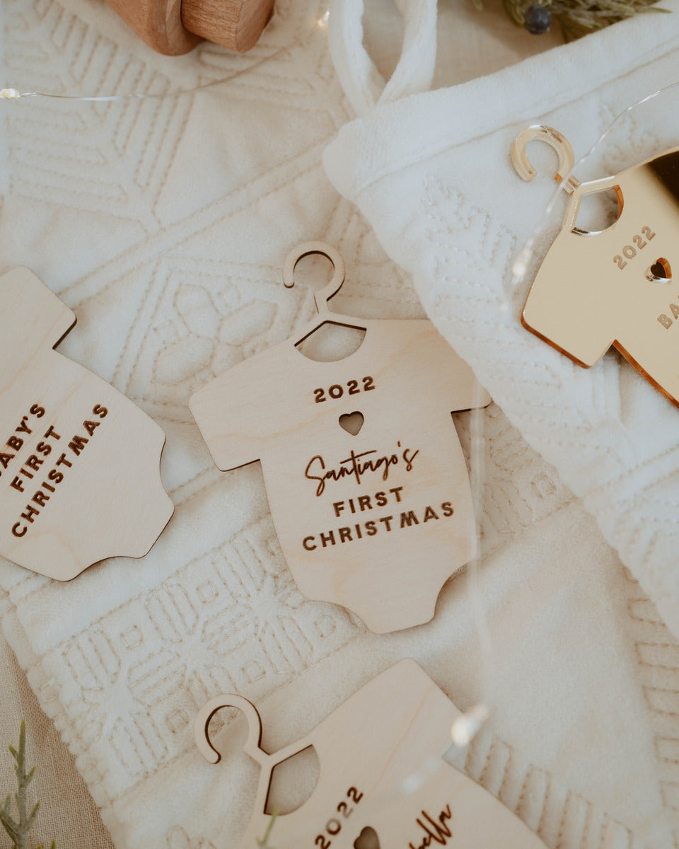 Personalized Baby’s First Christmas Onesie