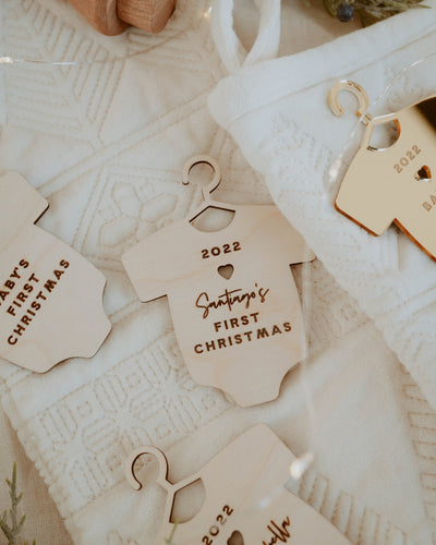 Personalized Baby’s First Christmas Onesie