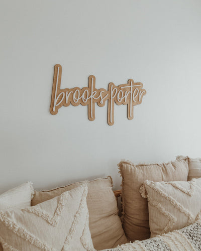 Double Layer First and Middle Name Sign