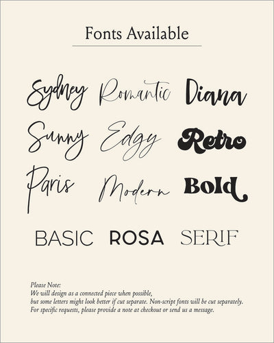 Personalized Last Name Sign Set
