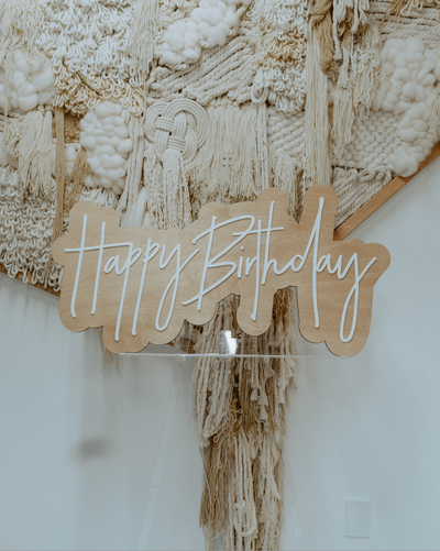 Happy Birthday Double Layer Sign