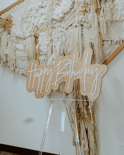 Happy Birthday Double Layer Sign