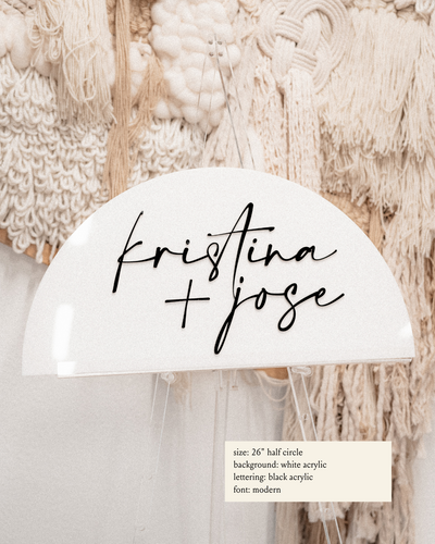 Half Circle - Last Name Sign