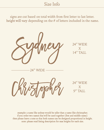 Double Layer Couple's Name Sign
