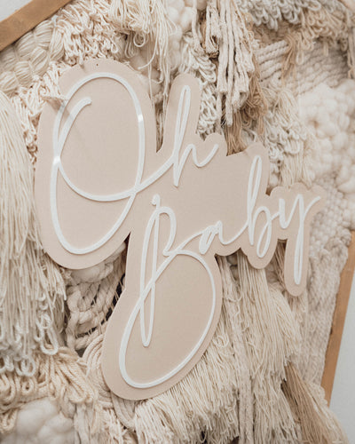 Oh Baby Double Layer Sign