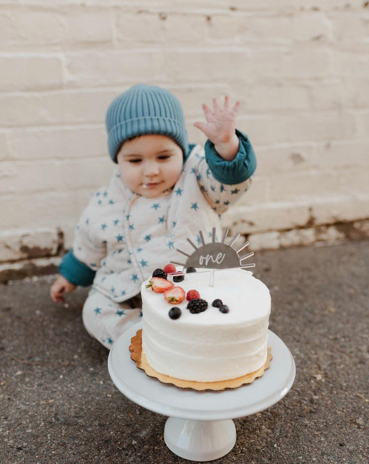 Personalized Sun Cake Topper - Engraved