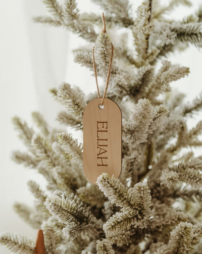 Oval Personalized Stocking Name Tag