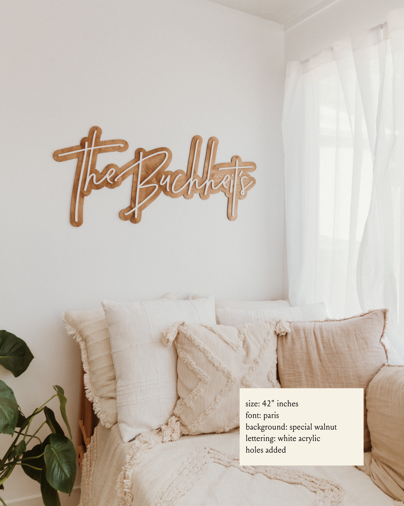 Double Layer Custom Last Name Sign - Various Sizes