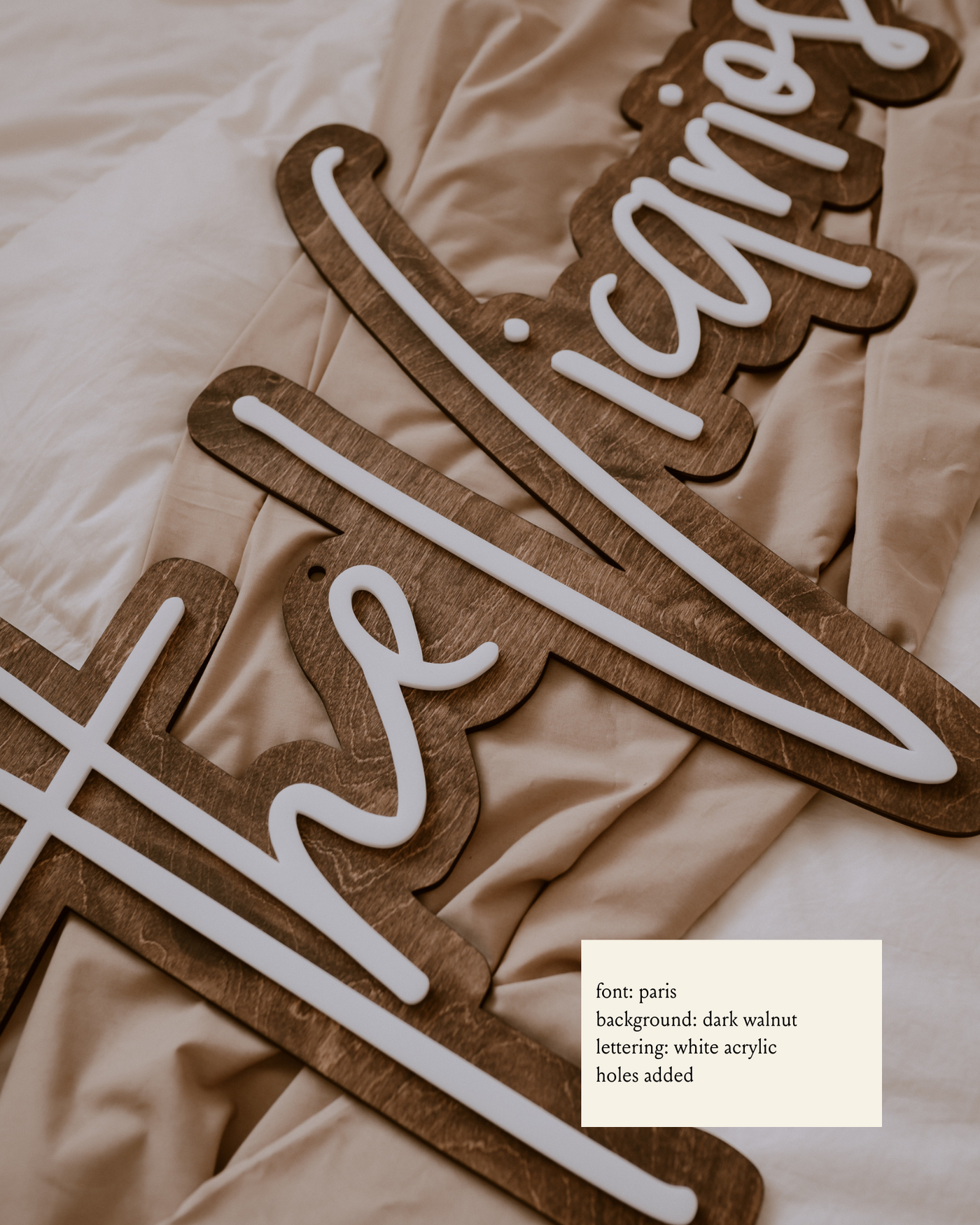 Double Layer Last Name Sign - 2.5ft Wide