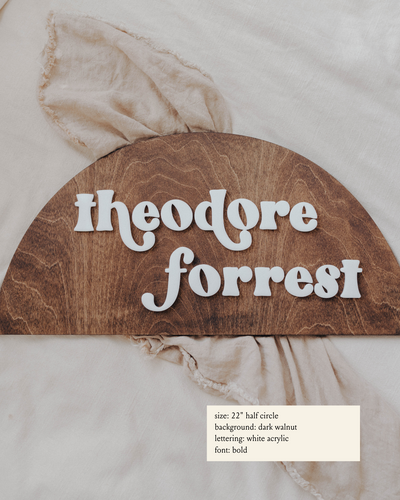 Half Circle - Custom Name Sign