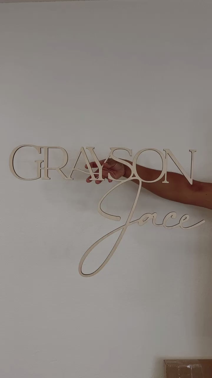 Mixed Fonts Custom Name Sign