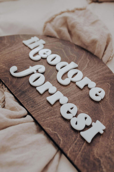 half circle first and middle name sign, nursery name sign, half circle, boho name sign, personalized nursery name sign, boho wall decor