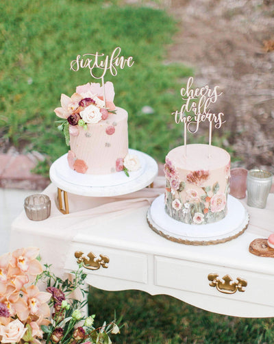 Cheers To All The Years Cake Topper