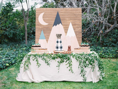 Personalized Camp Themed Cake Topper