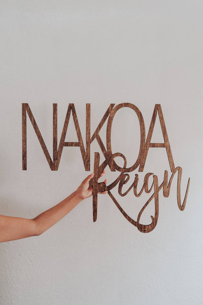 Mixed Fonts Custom Name Sign